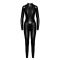 Комбинезон Noir Handmade F319 Caged wetlook catsuit with zippers and ring - S