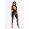 Комбинезон Noir Handmade F298 Libido Deep-V catsuit with collar and pearl chain - M