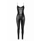 Комбинезон Noir Handmade F306 Mirage catsuit with jewelry rhinestone chain adorning the back - XL