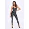 Комбинезон Noir Handmade F306 Mirage catsuit with jewelry rhinestone chain adorning the back - XXL