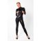 Комбинезон Noir Handmade F319 Caged wetlook catsuit with zippers and ring - L