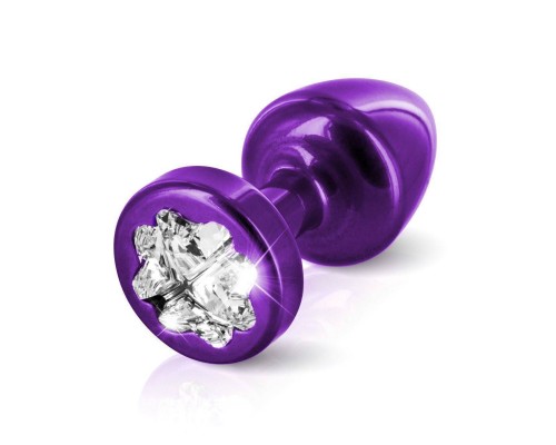 Пробочка Diogol Anni R Clover Purple Кристалл 30мм, 4 кристалла Swarovsky в виде листка клевера