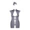 Эротический костюм стюардессы Obsessive Stewardess 3 pcs costume grey S/M (мятая упаковка!!!)