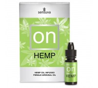 Возбуждающе капли для клитора Sensuva - ON for Her Hemp Infused Arousal Oil 5 мл (помятая упаковка)