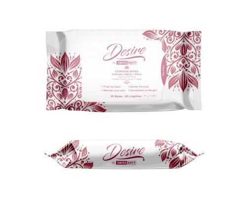 Распродажа!!! Женские очищающие салфетки Desire by Swiss Navy Feminine Wipes 25 шт (срок 01.12.2023)