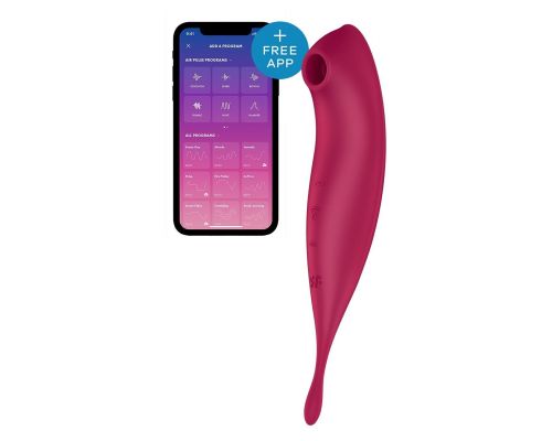 Смарт-вибратор с вакуумной стимуляцией Satisfyer Twirling Pro+ dark red (мятая упаковка!!!)