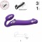 Безремневой страпон с вибрацией Strap-On-Me Vibrating Violet L (мятая упаковка)