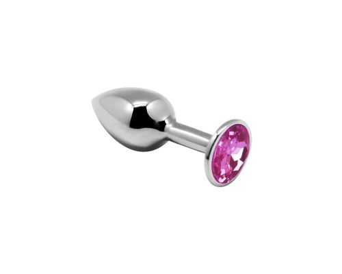 Металлическая анальная пробка с кристаллом Alive Mini Metal Butt Plug Pink S (порвана упаковка!!!)