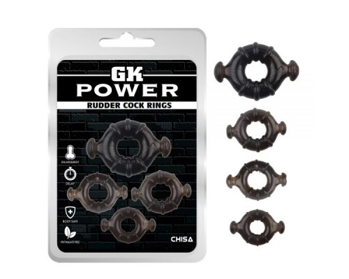 Набор колец GK Power Rudder Cock Rings, Black