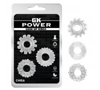 Набор колец GK Power Cock Rings 3 шт Set-Clear