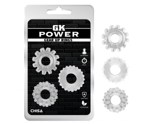 Набор колец GK Power Cock Rings 3 шт Set-Clear