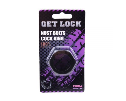 Кольцо эрекционное Nust Bolts Cock Ring-Black