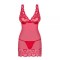 Сорочка 853-CHE-3 chemise & thong red S/M