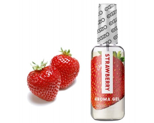 Съедобный гель-лубрикант EGZO AROMA GEL - Strawberry, 50 мл