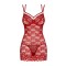 Сорочка Obsessive 860-CHE-3 chemise & thong red L/XL