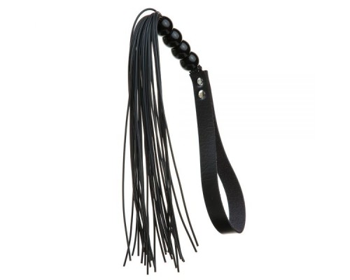 Плетка из силикона ручка 4 шарика FLOGGER BLACK