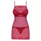 Cорочка Obsessive Lividia chemise & thong red S/M