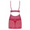 Cорочка Obsessive Lividia chemise & thong red S/M