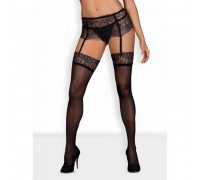 Чулки Obsessive Chiccanta stockings black L/XL