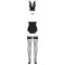 Костюм зайчика черный Obsessive Bunny costume S/M 