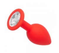 Анальная пробка Red Silicone Diamond, S