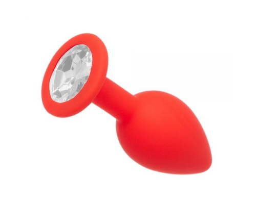 Анальная пробка Red Silicone Diamond, S