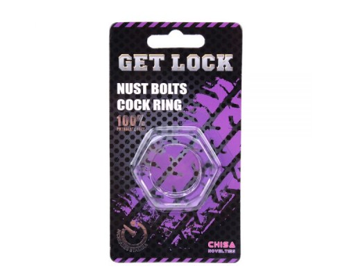 Кольцо эрекционное Nust Bolts Cock Ring-Clear