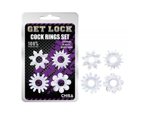 Набор колец GK Power Cock Rings Set-Clear