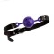 Кляп из экокожи Loveshop Latex BREATHABLE BALL GAG PURPLE