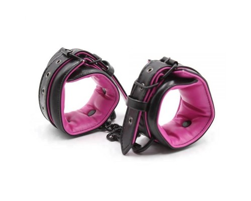 Оковы мягкие Luxury Fetish WRIST CUFF Black&Pink