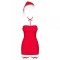 Комплект Obsessive Kissmas chemise Red® S/M