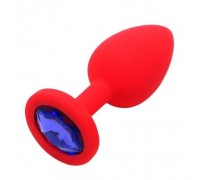 Анальная пробка Red Silicone Dark Blue, M