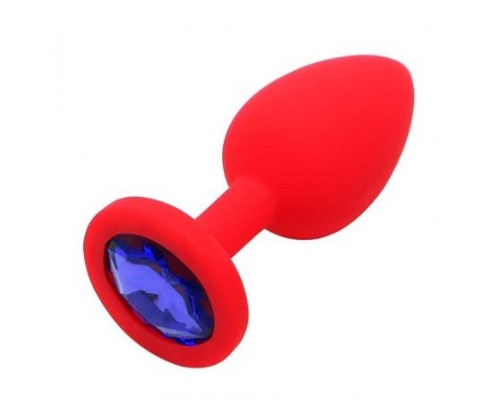 Анальная пробка Red Silicone Dark Blue, M