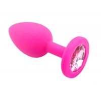 Анальная пробка Pink Silicone Light Pink, S