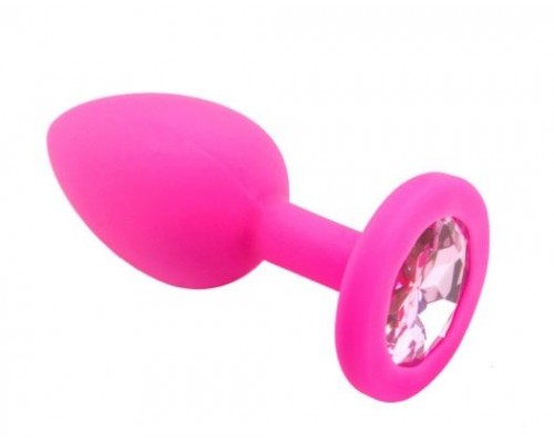 Анальная пробка Pink Silicone Light Pink, S