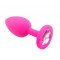 Анальная пробка Pink Silicone Light Pink, S