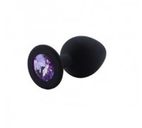 Анальная пробка Black Silicone light Violet, S 