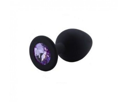 Анальная пробка Black Silicone light Violet, S 