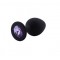 Анальная пробка Black Silicone light Violet, S 