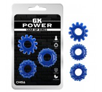 Набор колец GK Power Cock Rings 3 шт Set-Blue