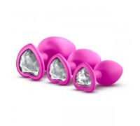 Набор анальных пробок LUXE BLING PLUGS TRAINING KIT PINK