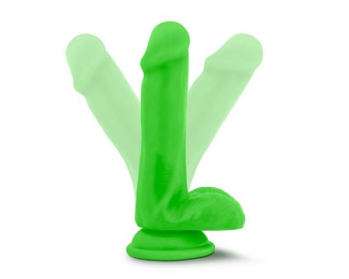 Фаллоимитатор с двойной плотностью NEO ELITE COCK W. BALLS NEON GREEN