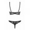 Комплект Obsessive Letica 2 pcs cupless set black S/M