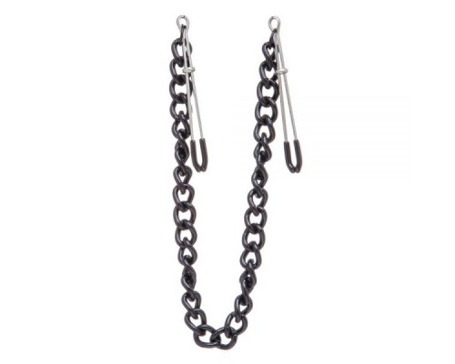 Зажимы на соски Nipple play пинцет Chain Heavy Metall black