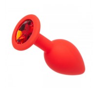 Анальная пробка Red Silicone Red,S