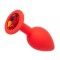 Анальная пробка Red Silicone Red,S