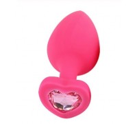 Анальная Pink Silicone Heart Light Pink,M