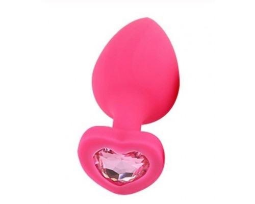 Анальная Pink Silicone Heart Light Pink,M