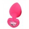 Анальная Pink Silicone Heart Light Pink,M