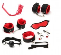 Набор для БДСМ игр Bondage Gear Set, Black&Red